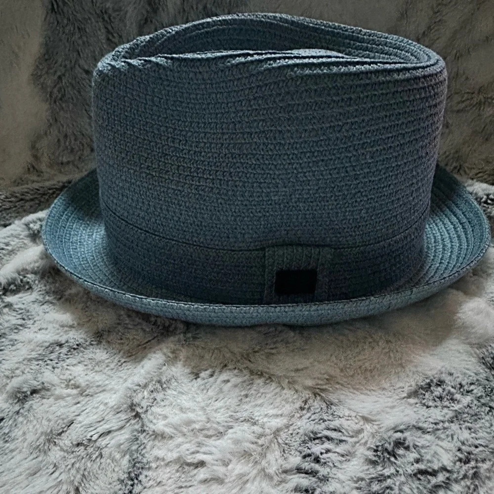 Men’s Baby Blue Fedora - Picture 2 of 3